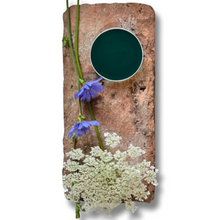 Load image into Gallery viewer, Wise Owl Paint on Brick with Flower in colour Jupiter