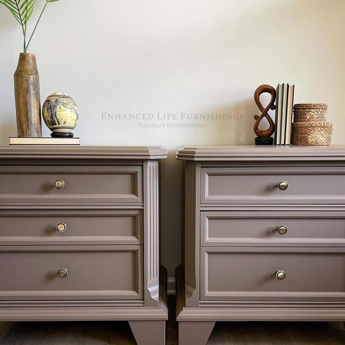 Cabinets painted in Wise Owl Leatherwood