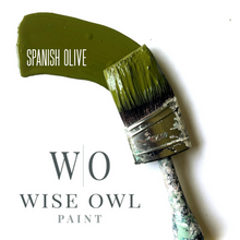Load image into Gallery viewer, Wise Owl Paint Brushstroke in colour Spanish Olive
