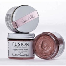 Load image into Gallery viewer, Fusion Mineral Paint Rose Gold / 50g Furniture Wax (8 colours)
