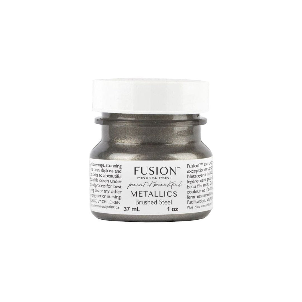 Fusion Mineral Paint Brushed Steel 37ml test pot